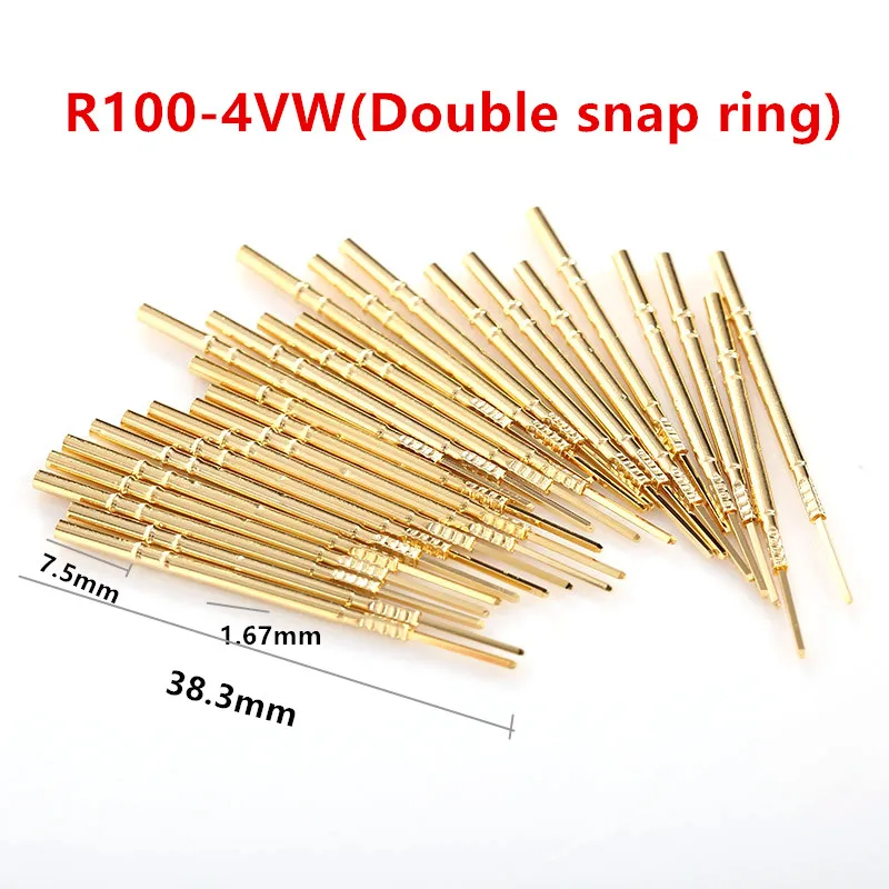 

100PCS/pack R100-4VW Test Needle Sleeve 7.5mm Double Snap Ring 38.3mm Total Length Probe Needle Seat