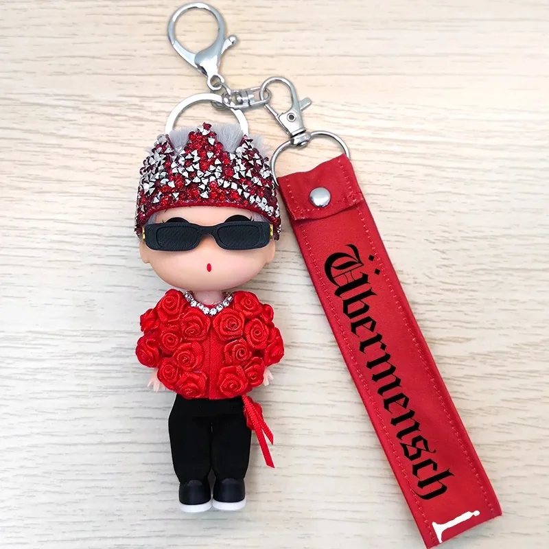 

2025 New G Hot Dragon Concert Doll With Red Rose Crown Handmade Birthday Gift Keychain Pendant Anime Cosplay Collectible Figure