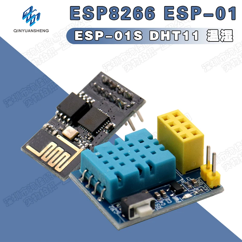 ESP8266 ESP-01 ESP-01S DHT11 Moduł węzła WiFi do pomiaru temperatury i wilgotności. Moduł bezprzewodowy jest w zestawie