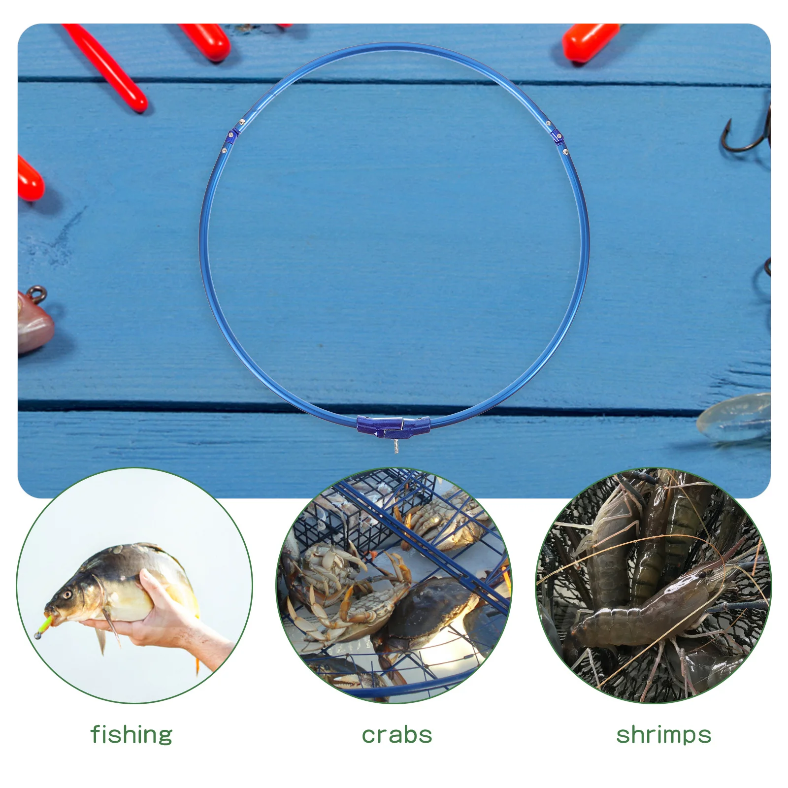 

Aluminium Alloy Fishing Net Circle Landing Net Ring For Crab Dip Nets Durable Metal Fish Tool Supplies Tackle Gear