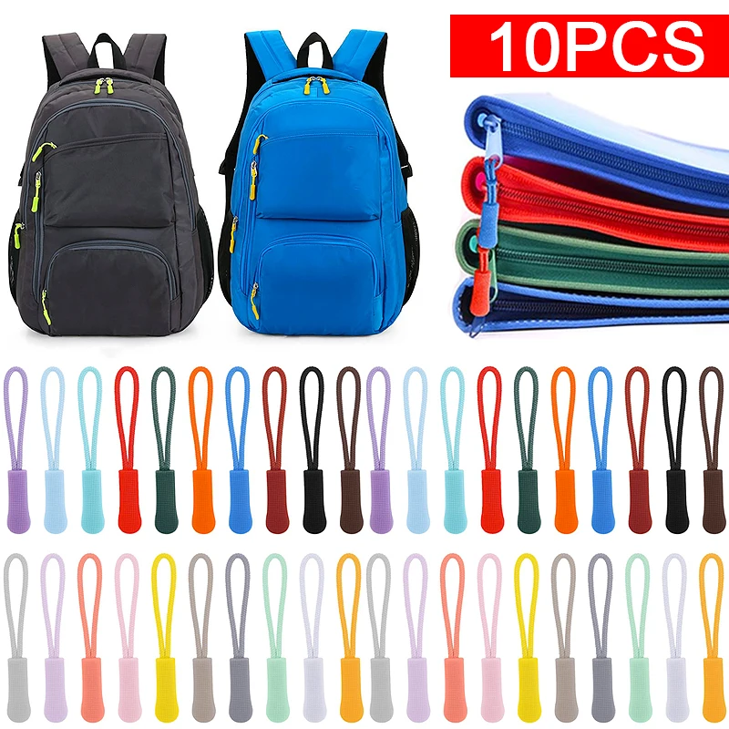 

10/20Pcs Multicolored Plastic Zipper Puller, Durable PVC Zipper Puller,Purpose Cord Extender for All Bags & Clothing Suitcases