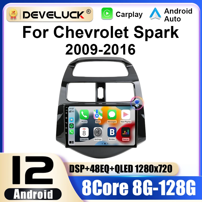 

2 Din Android 12 Car Radio For Chevrolet Spark Beat Matiz Creative 2009 - 2016 intelligent Systems Smart Autora GPS Carplay Auto