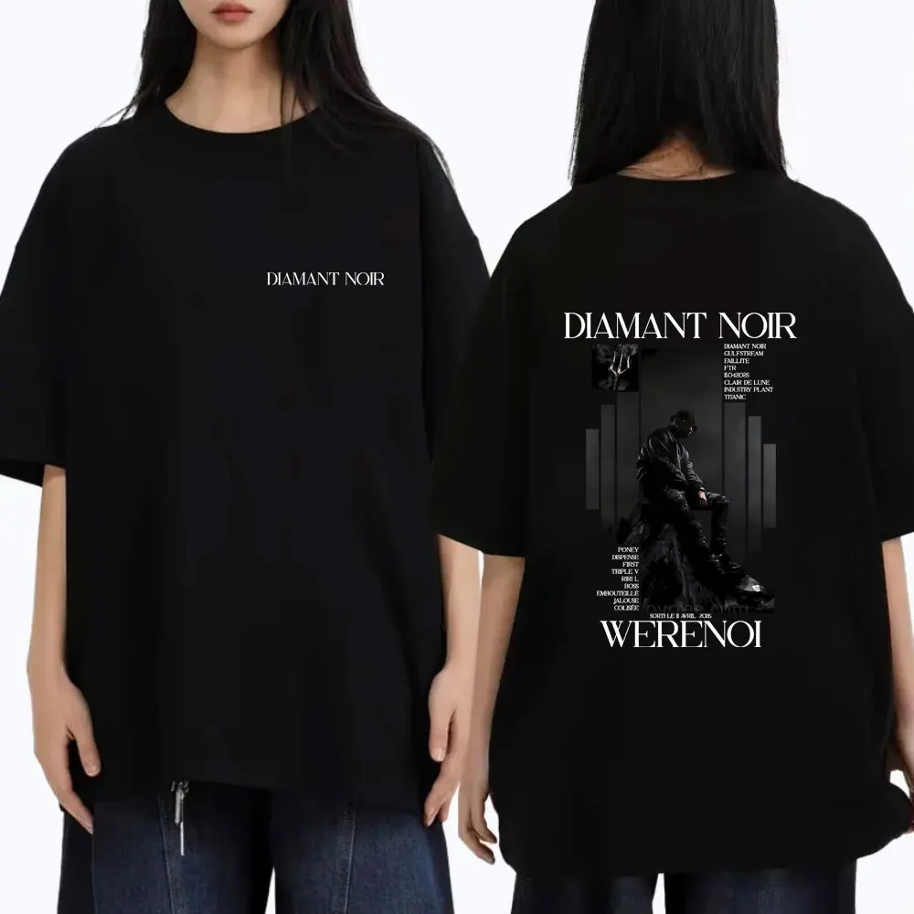

Hot Sale Rapper WeRenoi Diamant Noir Album Tshirt Men Women Hip Hop Fashion Pop Music T-shirt Male Cotton Vintage Short Sleeve