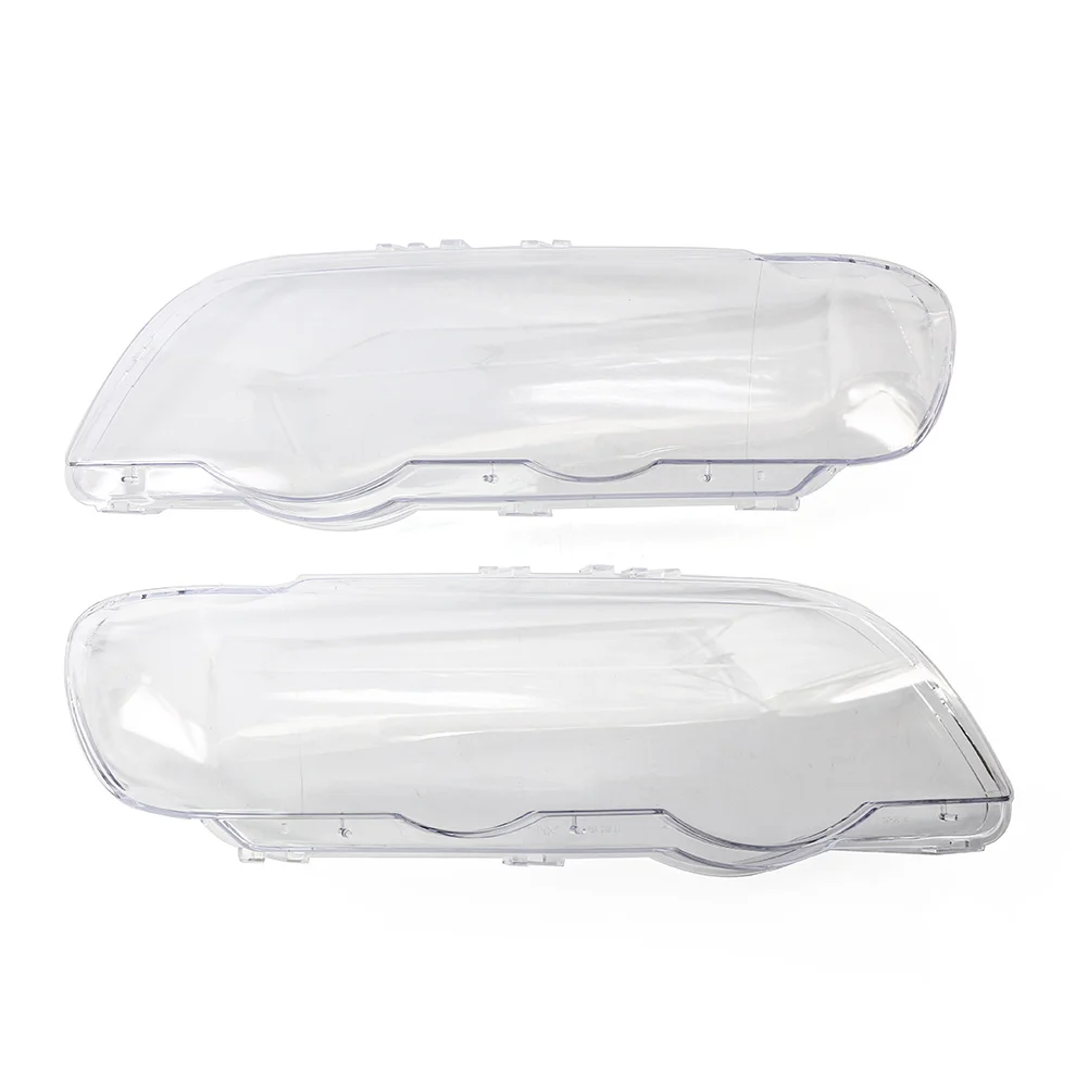 Car Headlight Head Light lamp Clear Lens Cover Replacement For BMW X5 E53 2000-2003 Left & Right 1Pair