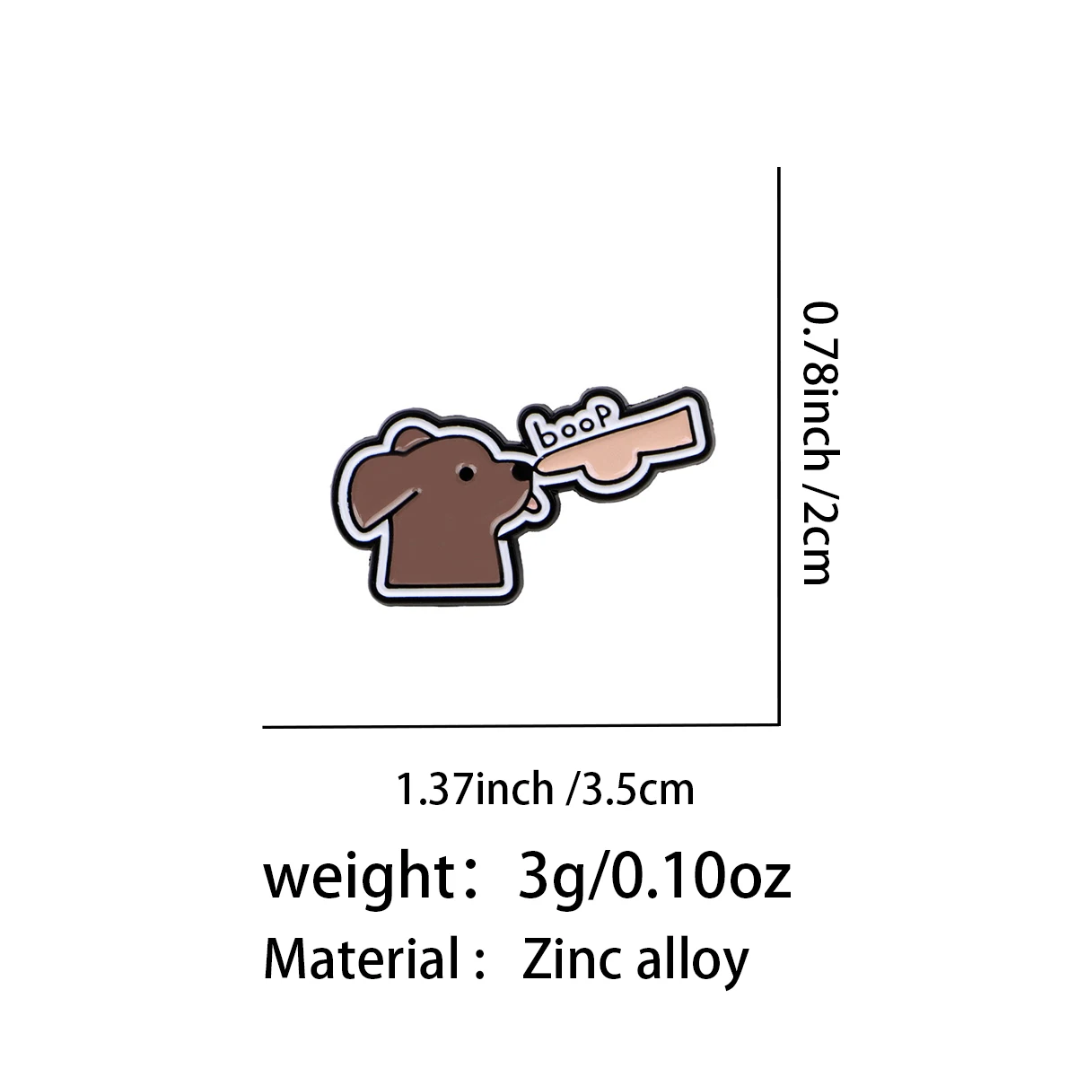 Funny boop Enamel Pin Cute Dog Brooch Lapel Pins Badge on Backpack Clothing Accessories Animal Jewelry Friends Gifts