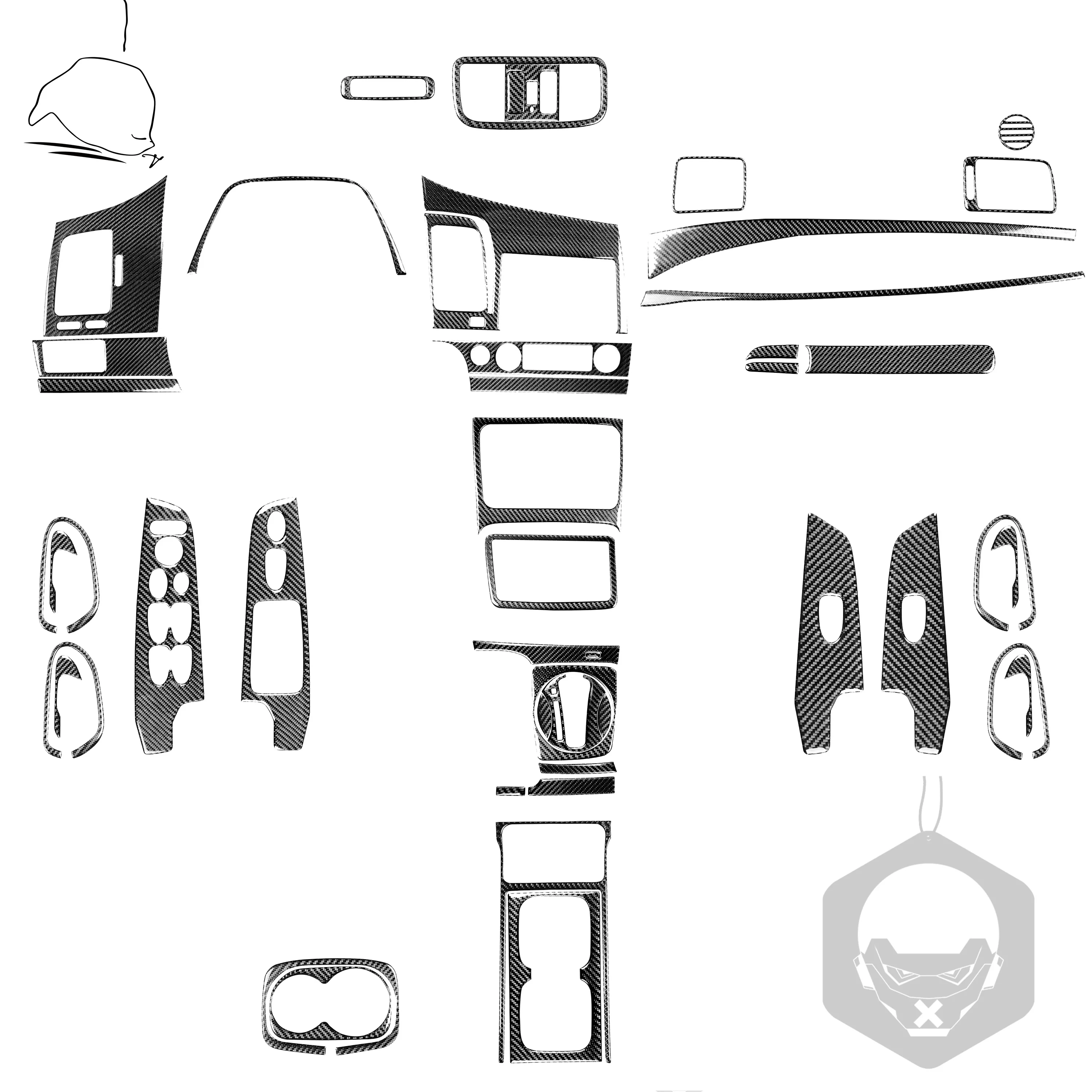 

Автомобильные наклейки для Honda Civic 8 8-го поколения 2006-2011, панель управления переключателем руля, крышка дверной ручки, внутренняя отделка из углеродного волокна