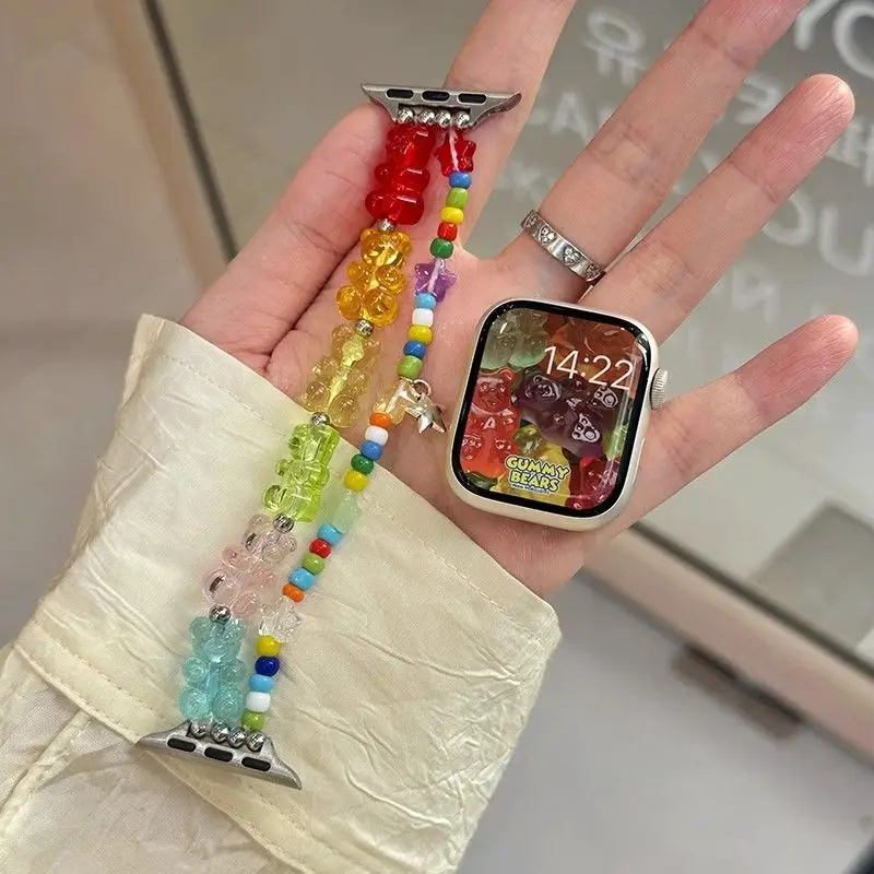 Bear gummy bead compatible with 38/40/41/42/44/45/46/49mm compatible with Apple Watch strap Ultra/Se10/9/8/7/6/5/4/3/2/1 - view 5
