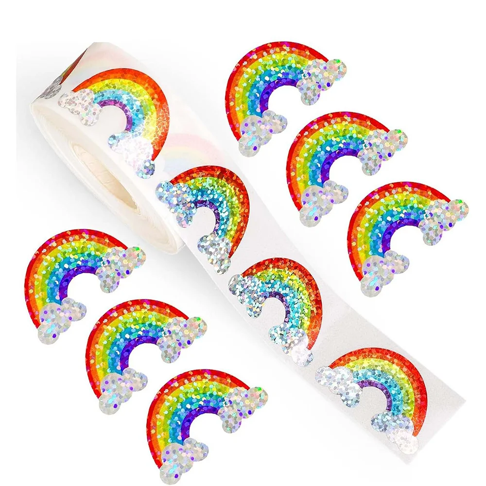 

1000pcs/set Rainbow Label Stickers Gift Bag Sealing Decals DIY Creative Scrapbooking Present Wrapping Decor Self-Adhesive