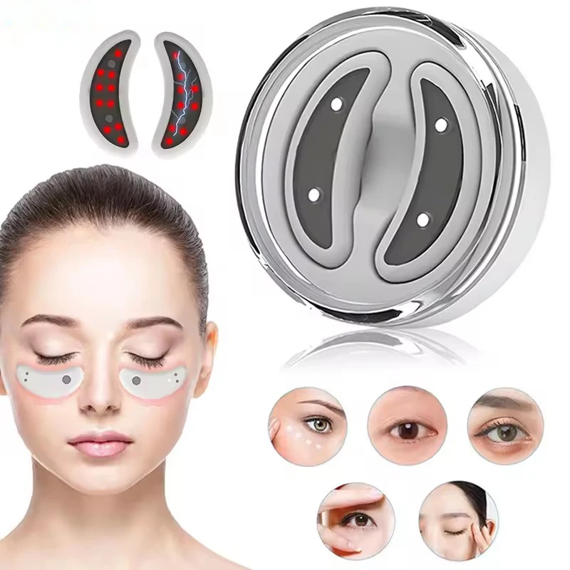 LED Rotlicht Augenpflege Massage EMS Mikrostrom mit Gel-Patch zur Behandlung unter den Augenfalten