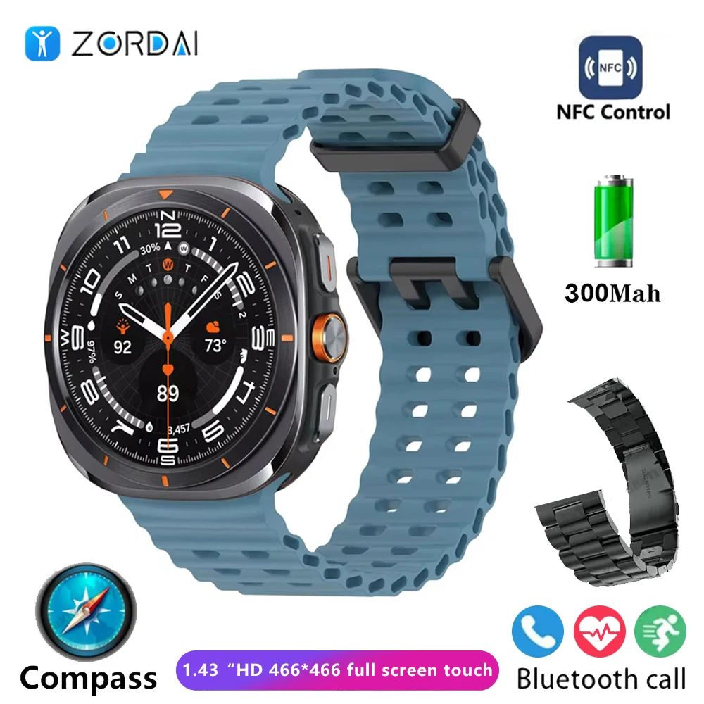 2024 New Smartwatch Men DT Watch Ultra Smart Watch 47mm Call Compass Series 7 NFC Sport Track Watches Men 4GB memory Local music