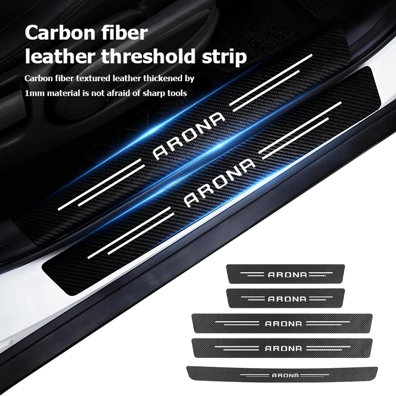 Car Door Carbon Fiber Sill Anti Scratch Protection Strip For Seat Ibiza Leon E-racer Altea Formentor FR Racing Arona view 2