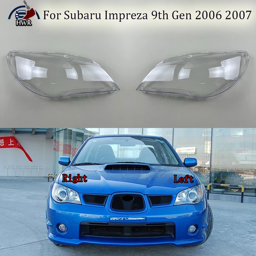 Headlamp Cover Transparent Headlight Shell Lens Plexiglass Replace Original Lampshade For Subaru Impreza 9th Gen 2006 2007