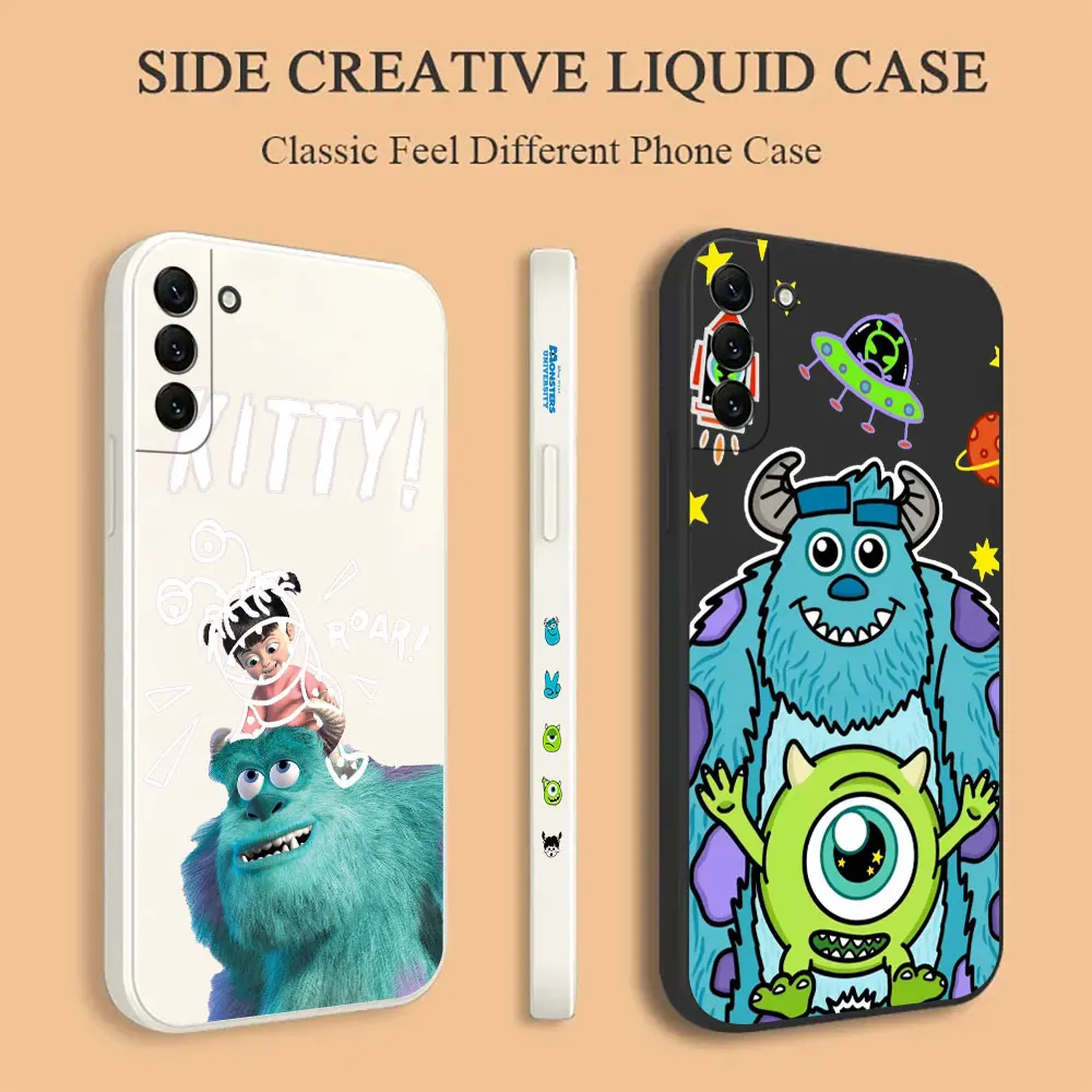 Disney Monsters Inc Phone Case For Samsung Galaxy S24 S23 S22 S21 S20 Fe Ultra Plus 5G S10 S10E S9 S8 Plus Liquid Silicone Cover