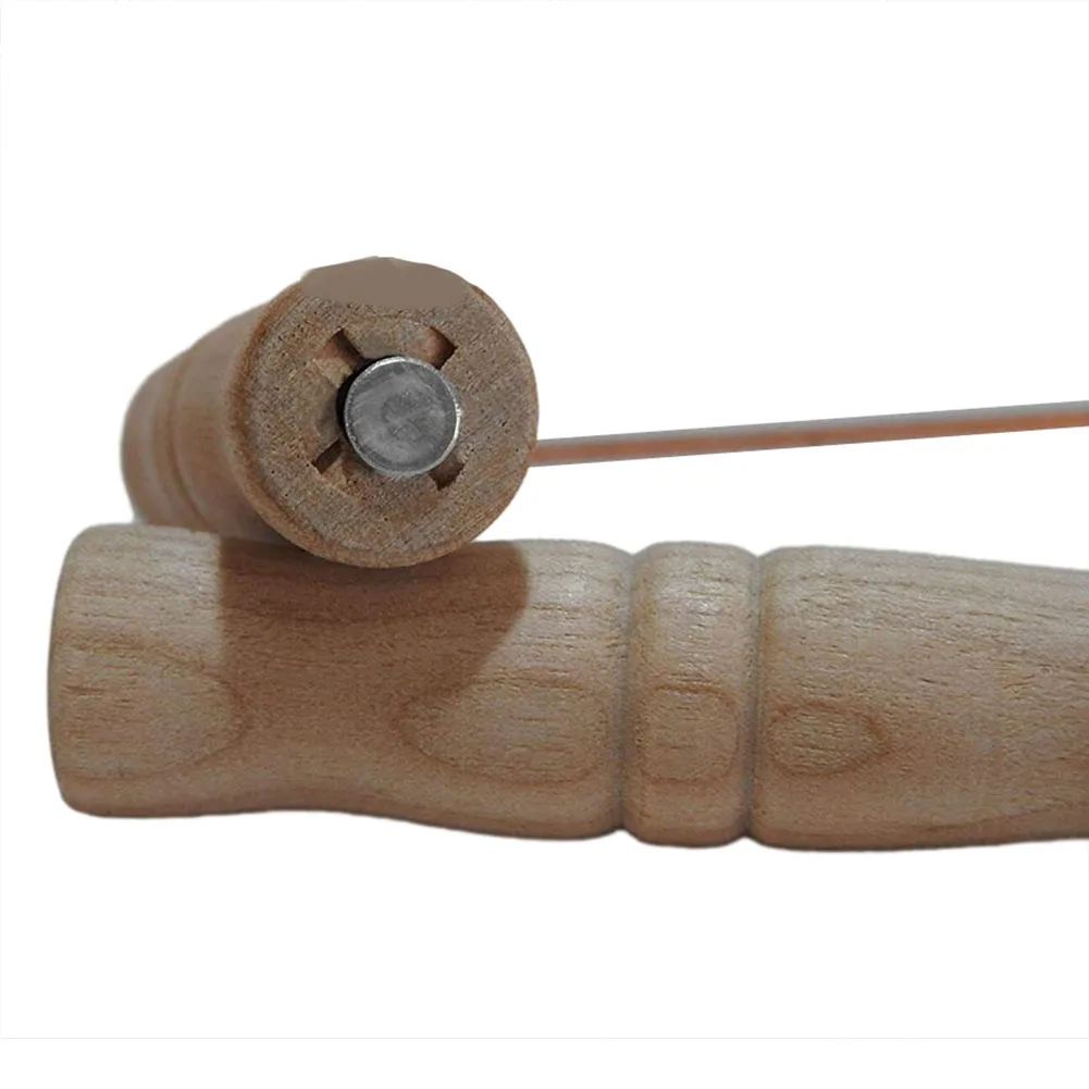 2Pcs 99,9% Kupfer Wahrsagerei Wünschelruten Metall Detektor Für Wasser Schatz Finden Werkzeuge Mit Holzgriff Kupfer Sonden stange – Detail 5