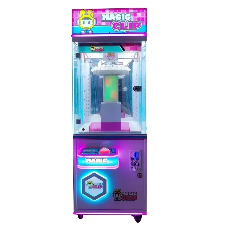 Factory cheap slot machine colorful lighting toy claw doll claw clamp machine clamp doll machine for sale