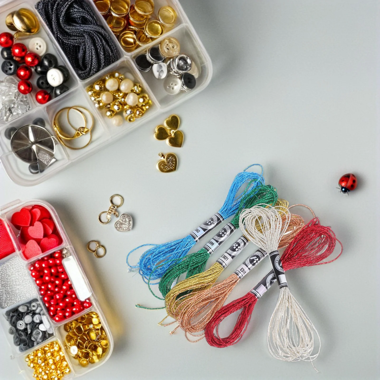 

6pcs Metallic Embroidery Threads Glitter Sewing Craft Yarn For Cross Stitch Friendship Bracelet Diy Projects Durable Shiny