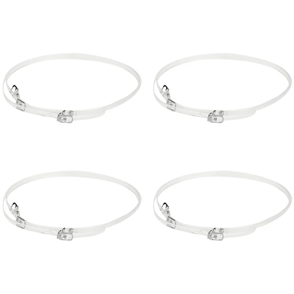 

4 Pairs High Heels Laces TPU Elastic Straps Transparent Shoelaces Women Anti Loose Practical Accessories For Shoes Gifts