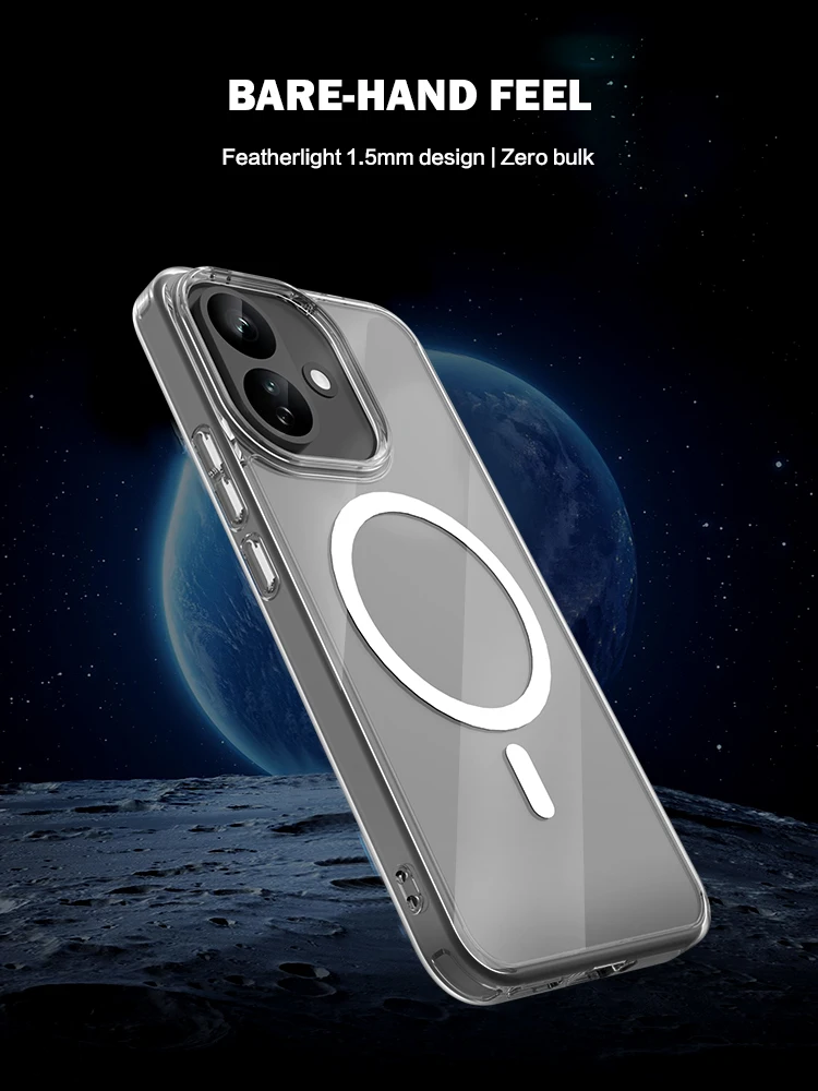 Für Redmi Note 17 Pro 5G Hülle Magnetische Hartabdeckung TPU+PC Klare Sturzsichere Handyhülle Für Redmi Note 17 Pro – Detail 9
