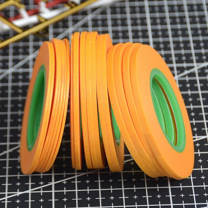 CPI-1Roll 18M Textured Paper Model Spraying Coating Color Ultra Tape Fine DIY Special Masking Wide 1/2/3mm Model Covering Tape