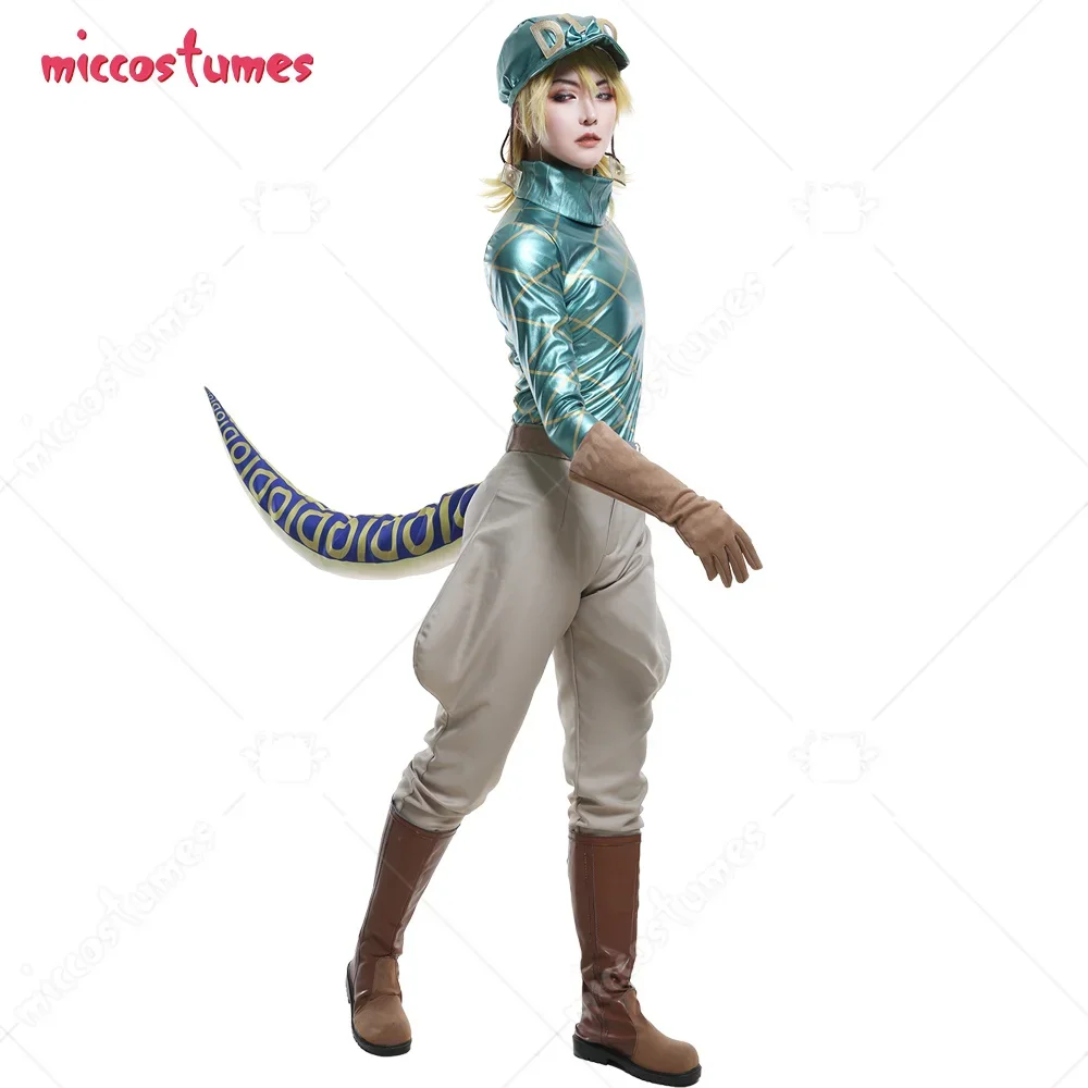 Miccostumes Halloween Anime Full Set Dio Cosplay Costume Full Set With Hat And Dinosaur Tail