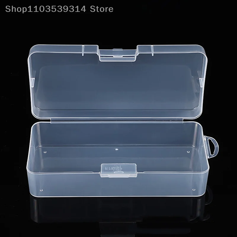 1Pcs Nail Pen Case Box PP Material Transparent Nail Brush Box Pouch Stationery School Pencil Case Supplies Pencil Storage