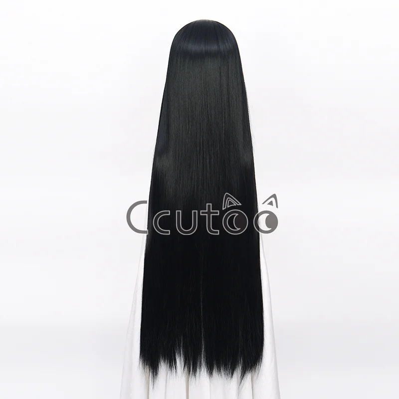 Adulto halloween feminino cosplay traje peruca assustador horror fantasma yamamura sadako perucas cosplay carnaval festa jogar cabelo papel