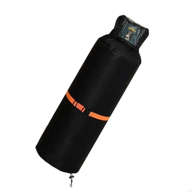 

Ветропроницаемые водонепроницаемые 100 -фунтовые пропановые цилиндры покрывают прозрачные прозрачки, переворачивая двойной слой