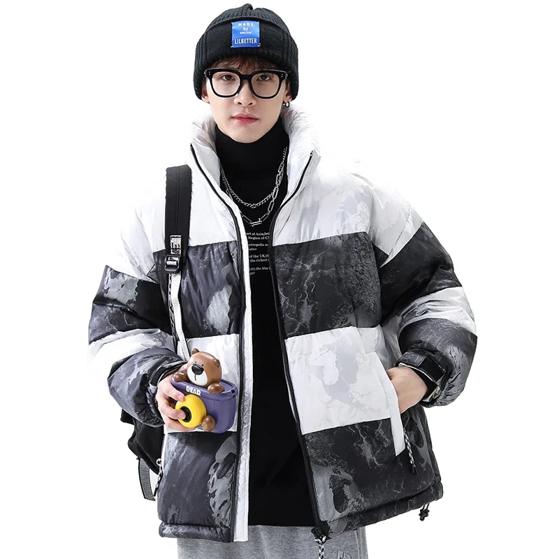 Winter Jackets for Men New Brand Winter Coat Stand Collar Pocket Warm Down Puffy Jackets Bubble Coats Winter Male Jacket Parkas