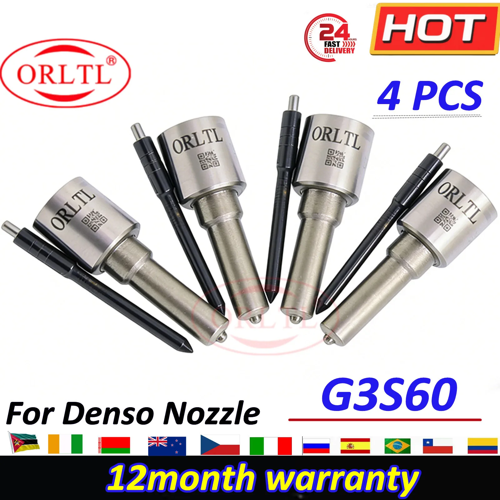 

Новые форсунки Common Rail G3S60 (4 шт.) 293400-0600 для ISUZU 4HK1 6HK1 295050-1290, высокоточные