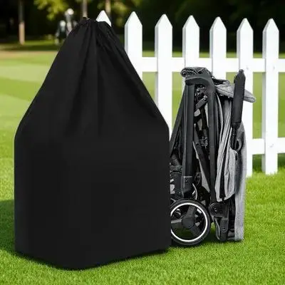 

Stroller Bag for Airplane Travel Lockable Drawstring Closure Reinforced Seams Two Shoulder Straps Gate Check Stroller Storage