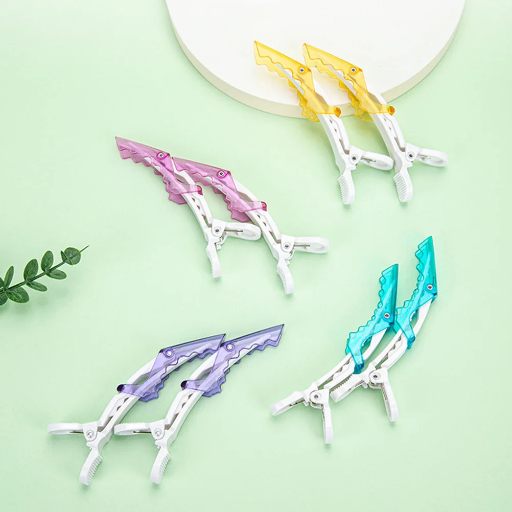 

1Set Hair Salon Tool Clips Non Slip Durable Pintail Comb for Sectioning Styling Rat Tail Comb Tight Clips Hair Styling Tool