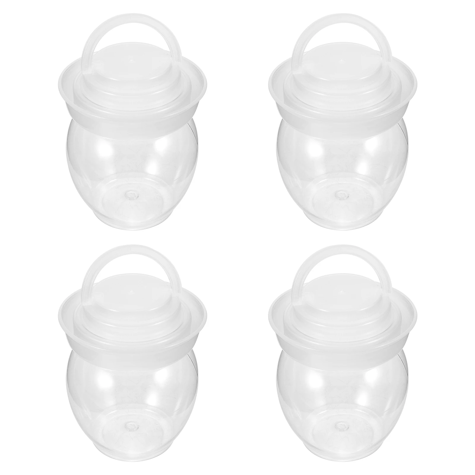 

4pcs Transparent Sealed Pickle Vegetable Storage Airtight Design Fermenting Kimchi Household Kitchen Food Container Large