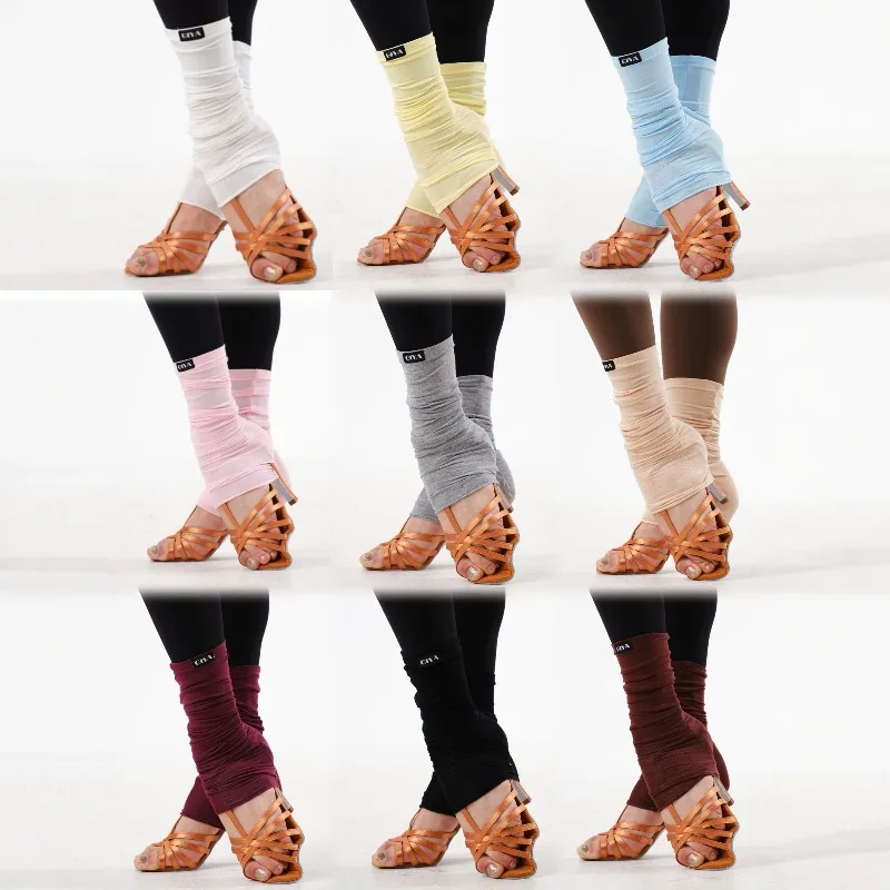 Customized Latin Dance Dress Training Outfit 9-color Professional Elastic Thin Design Foot and Wrist Protection Sock Accessories