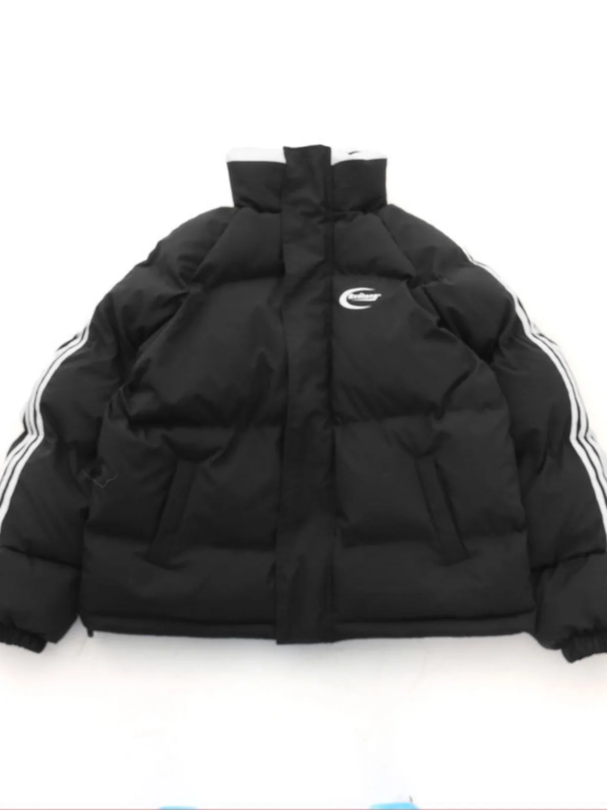 

Корейская утепленная хлопковая куртка с дизайнерскими вставками для женщин, зимнее модное хлопковое пальто для пар, высококачественное хлопковое пальто