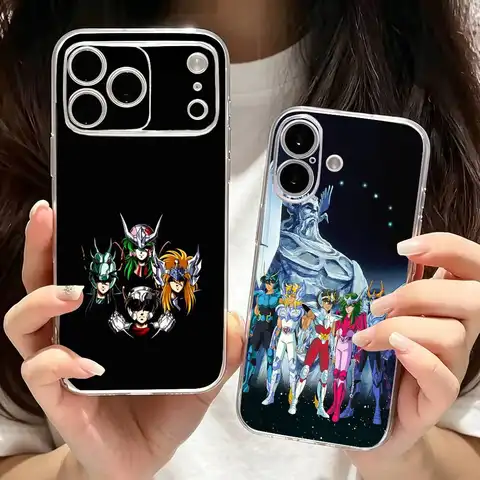 Knights Z-Zodiac  Phone Case For iPhone 17 16 15 14 13 12 11 Mini Pro Max Plus Transparent Cover