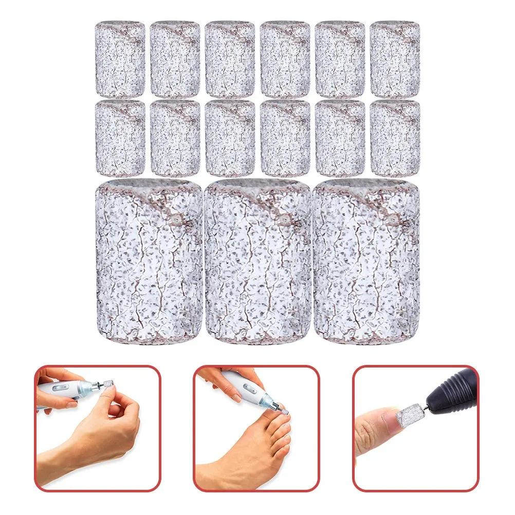 

200Pcs Nail Drill Sanding Bands Fine Grit Sanding Sleeves Manicure Polishing Rings Grinding Buffing Nails Professional Nail Tool