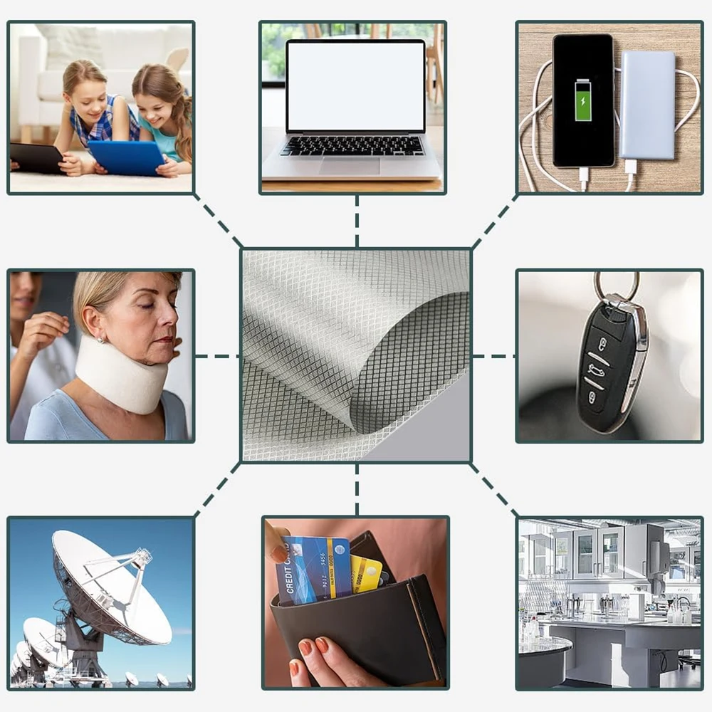 Faraday-Stoffset EMI RFID-Abschirmungsblock WiFi/RF Anti-Strahlung Militärqualität und Strahlenschutz für DIY Faraday-Taschen – Detail 6