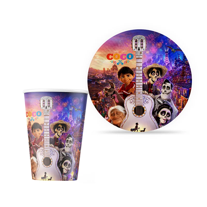 لوازم الحفلات ذات موضوع كوكو الموسيقي الكرتوني للفتيات لتزيين حفلات أعياد الميلاد، مجموعة حفلات للاستعمال مرة واحدة، مجموعات مختلفة من الاختيار