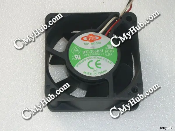 For TOP MOTOR DF1206BM DF1206BM-3 DC12V 0.20A 6025 6CM 60mm 60x60x25mm 3pin Cooiing Fan DF1206BM DF1206BM-3