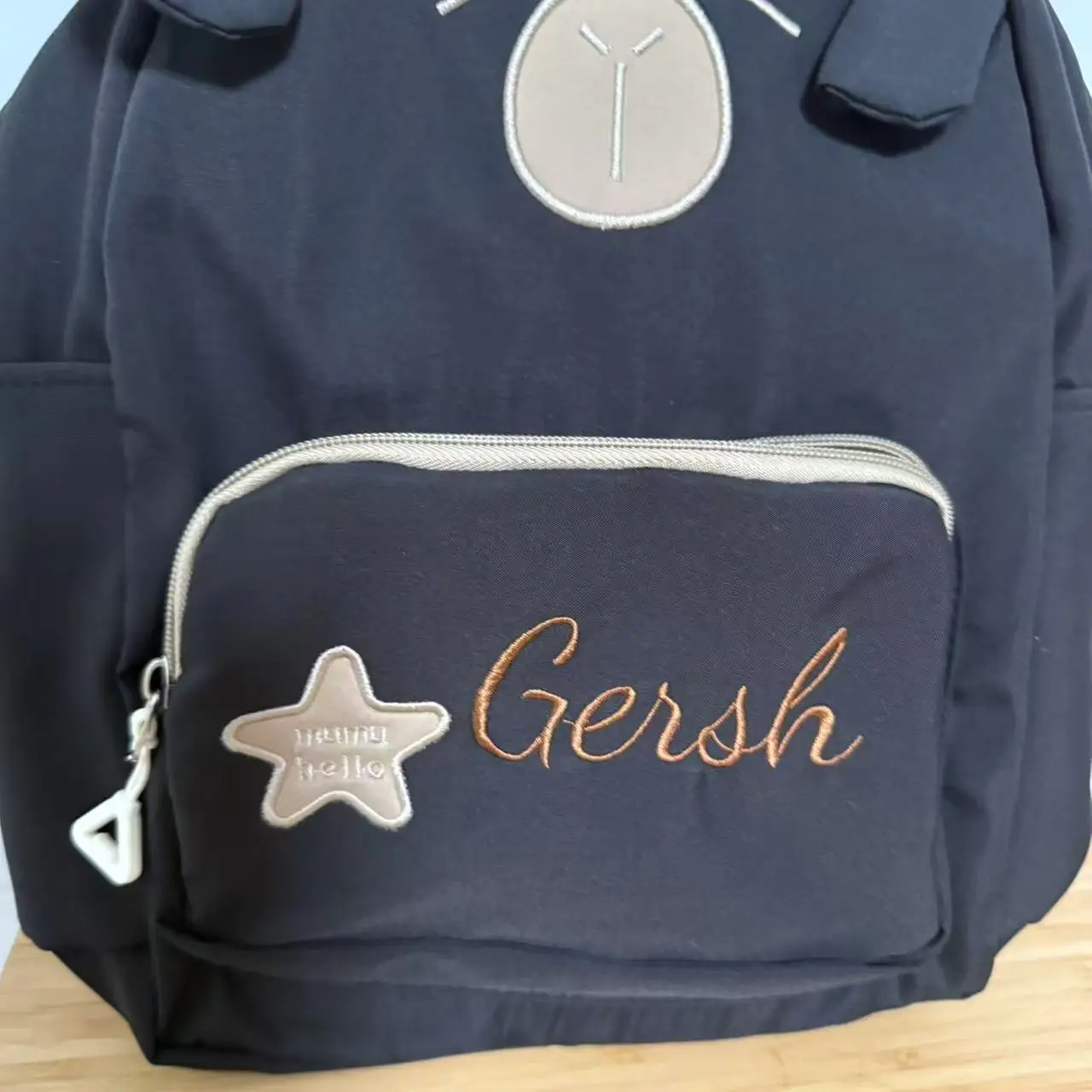 Mochila infantil personalizada de desenho animado, bolsa de lanche para viagem ao ar livre, presente de Natal bordado personalizado, com nome