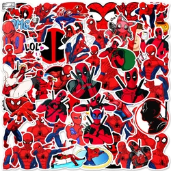 10/30/50pcs Cool Disney Deadpool Spider Man Cartoon Stickers Anime Super Hero Sticker Kids Toy Laptop Phone Luggage Decals Pack