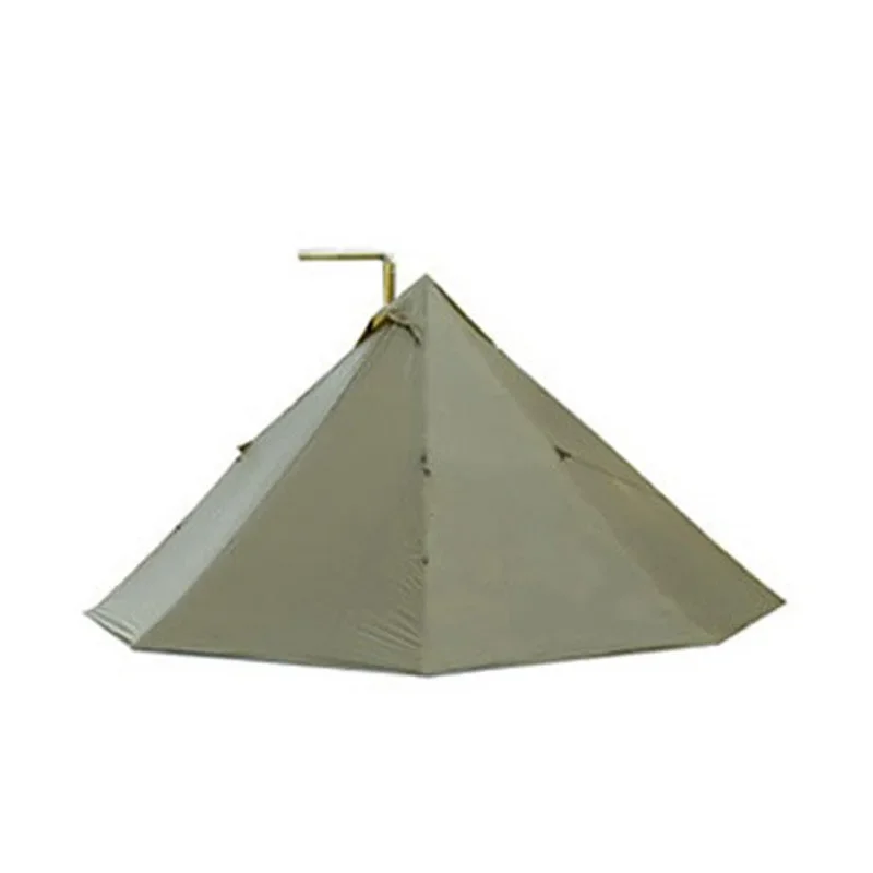 brand quality factory directly Outdoor 70D Tear Resistant 4 Season Camping Pyramids Tent with  Stove Jack Large Family