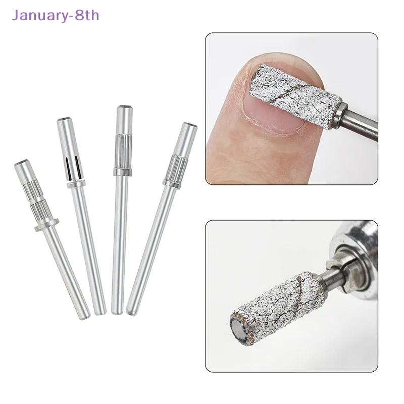 1 pz 3.1mm mandrino Bit per unghie nastri abrasivi in acciaio inox per Manicure carta vetrata anello titolare 3/32 accessori per trapano per unghie