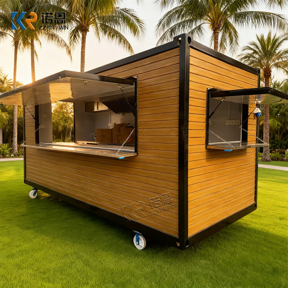 Customizable 20FT Shipping Container Coffee Shop Cafe Restaurant Store Container Food Kiosk Fully Equipped