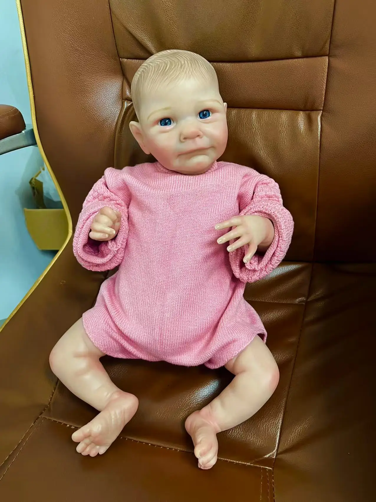 48CM Reborn Babypop Zacht Knuffelig Lichaam Echt Uitziende Babypoppen Al Geschilderd 3D Huid met Zichtbare Aderen Bebê Reborn Echte Shots