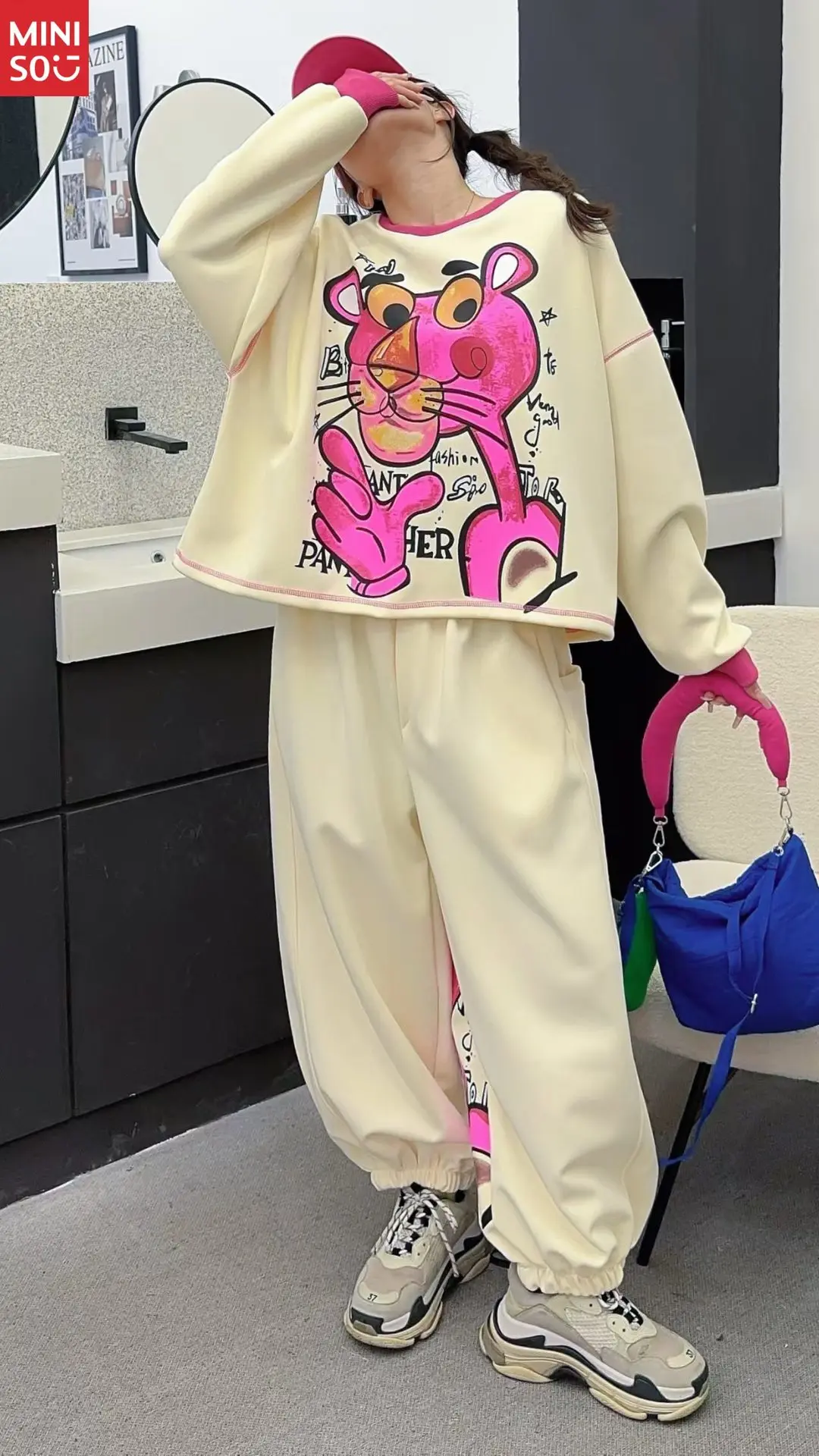 ديزني الربيع بالإضافة إلى حجم البدلة عارضة أزياء الحد من العمر لطيف الكرتون ليوبارد نمط سترة Sweatpants مجموعة من قطعتين #6