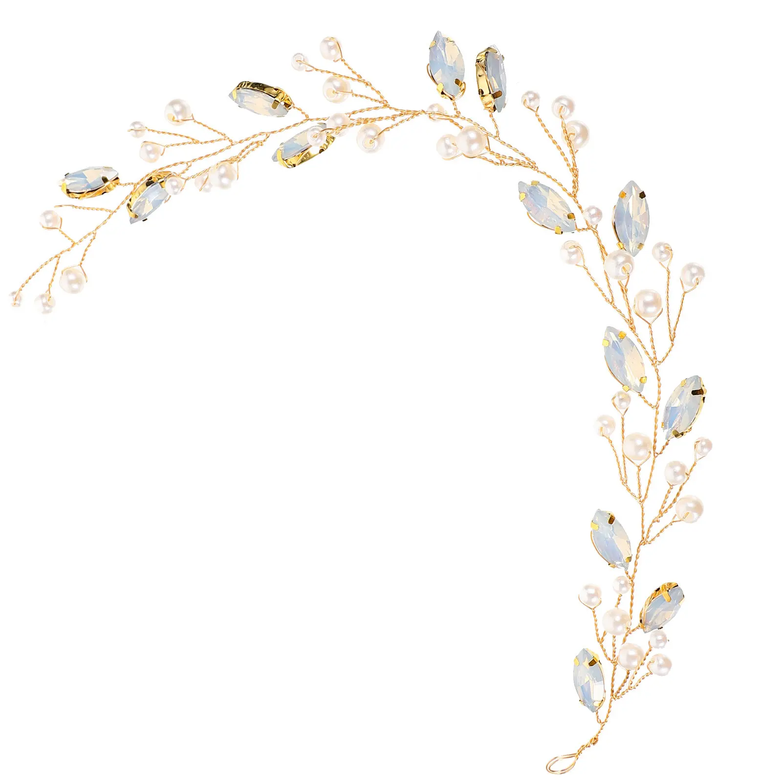 

Элегантная легкая повязка на голову с жемчугом для женщин, свадебный аксессуар для волос невесты, головной убор для выпускного вечера и дня рождения