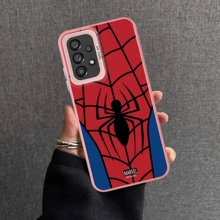 Marvel Sipider Man Phone Case for Samsung Galaxy A53 A52s A54 A25 A15 A51 A52 A55 A71 A72 A73 4G 5G Tpu Soft Shockproof copa