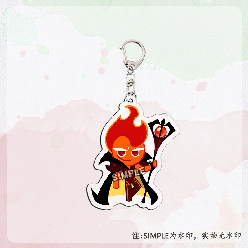 Cookie Run: Kingdom 6CM Acrylic Pendant Keychains Accessories Car Key Chain Key Ring Phone Bag Hanging Jewelry Gifts