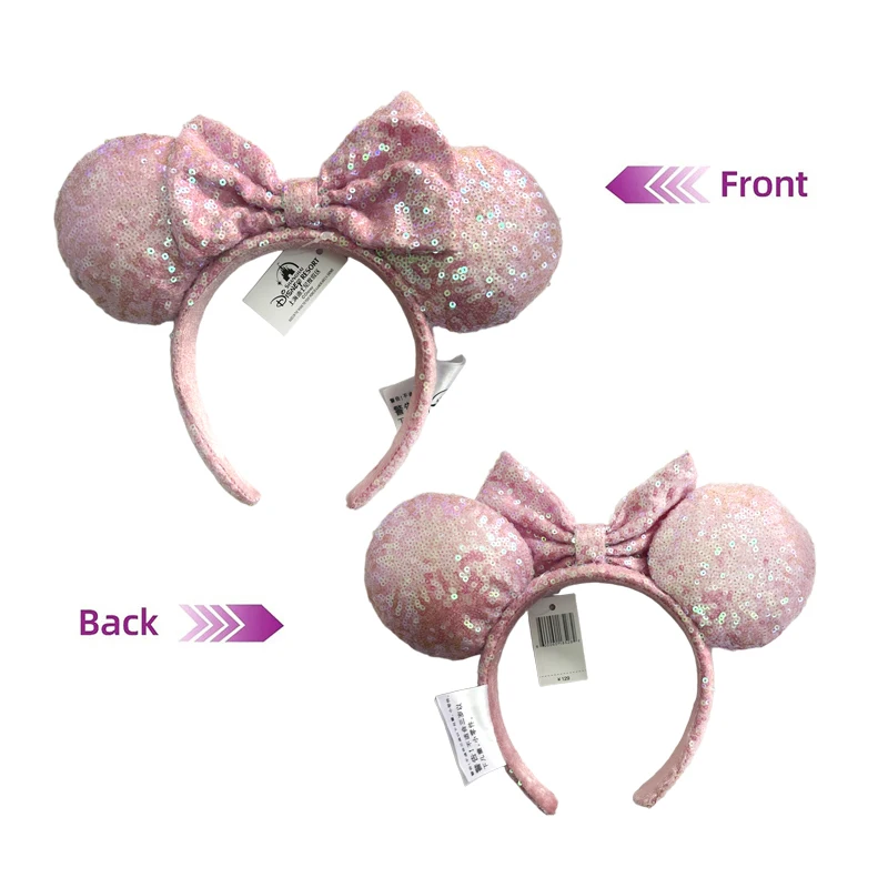 ディズニーミッキーマウスヘッドバンドハロウィン純粋なスパンコール耳アリーブンパーティーヘアウェアコスプレ大人/子供ヘアアクセサリー女性のための